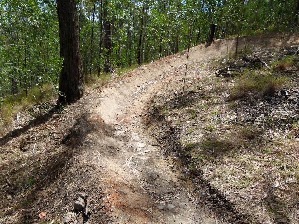 Barney's upper berm from below when new
